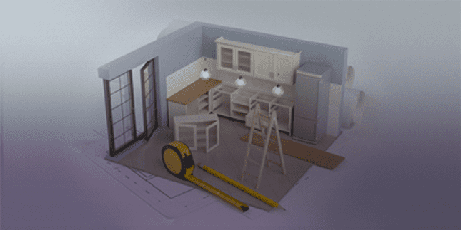 Imagem de maquete virtual de cômodo de uma casa